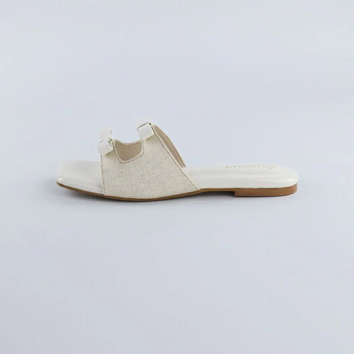 White Dual Strap Slip-On