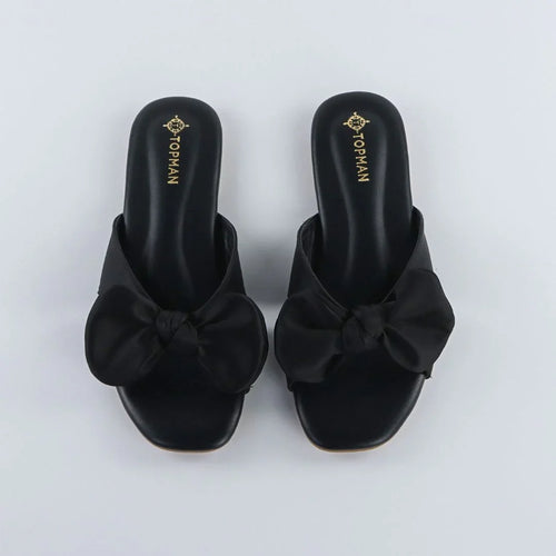 Black Satin Bow