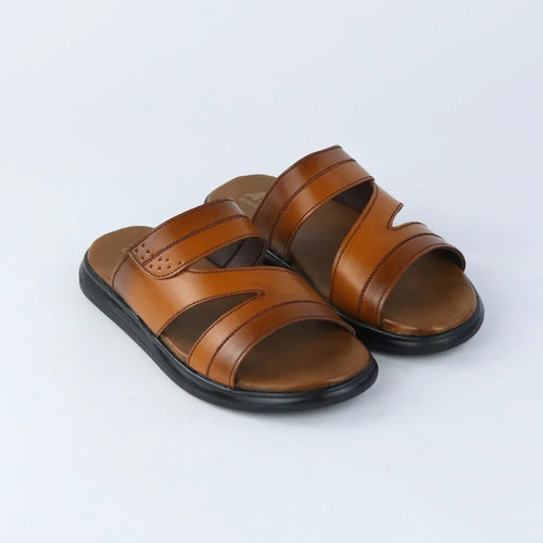 Kids Cross Strap Mustard Slippers-BT-003