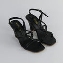 Women’s Black Strappy Heels-H003