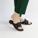 Black Charm Flats