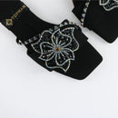 Black Beaded Crystal-F013