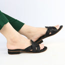 Black Charm Flats
