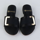 Velora Charm Flats – Black