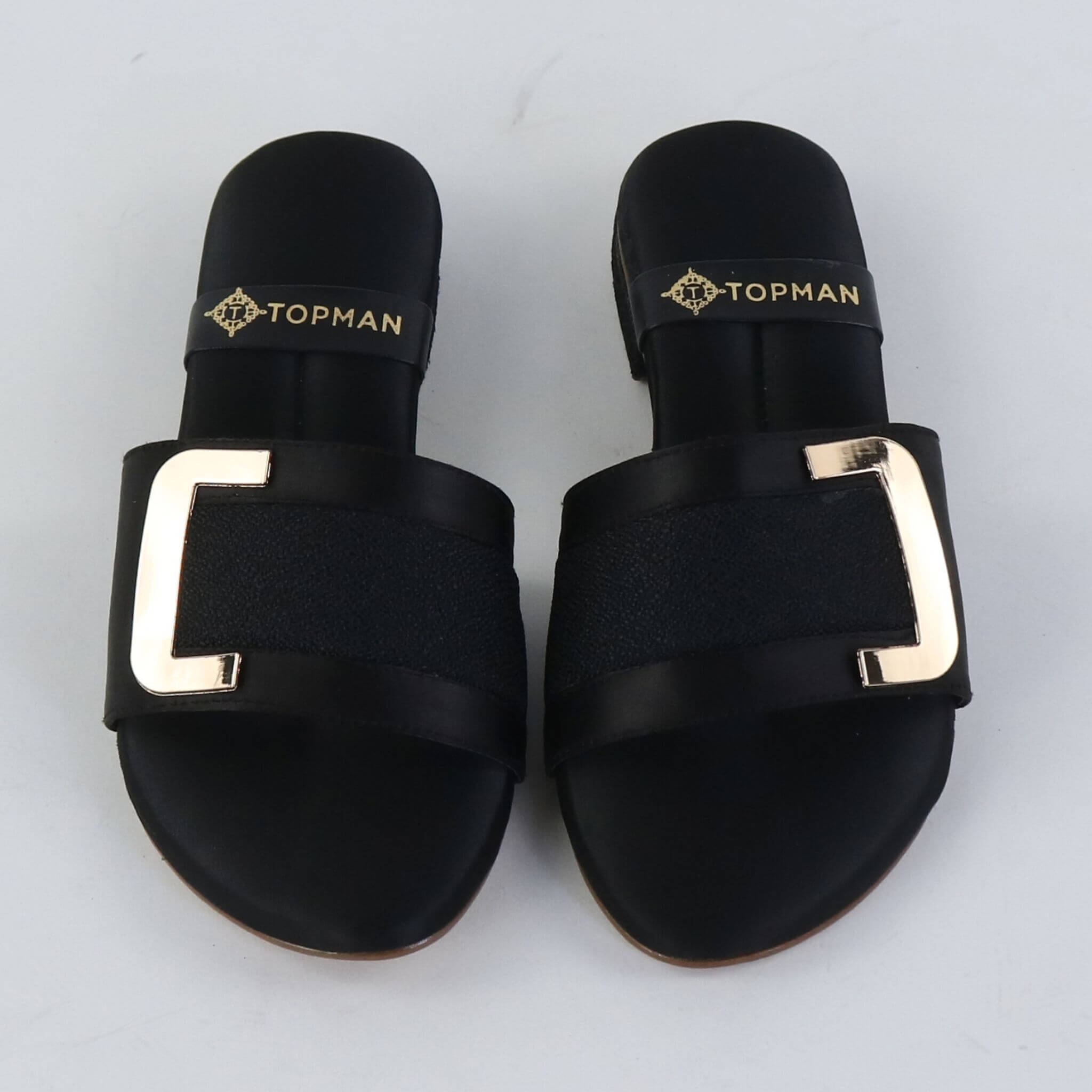 Velora Charm Flats – Black