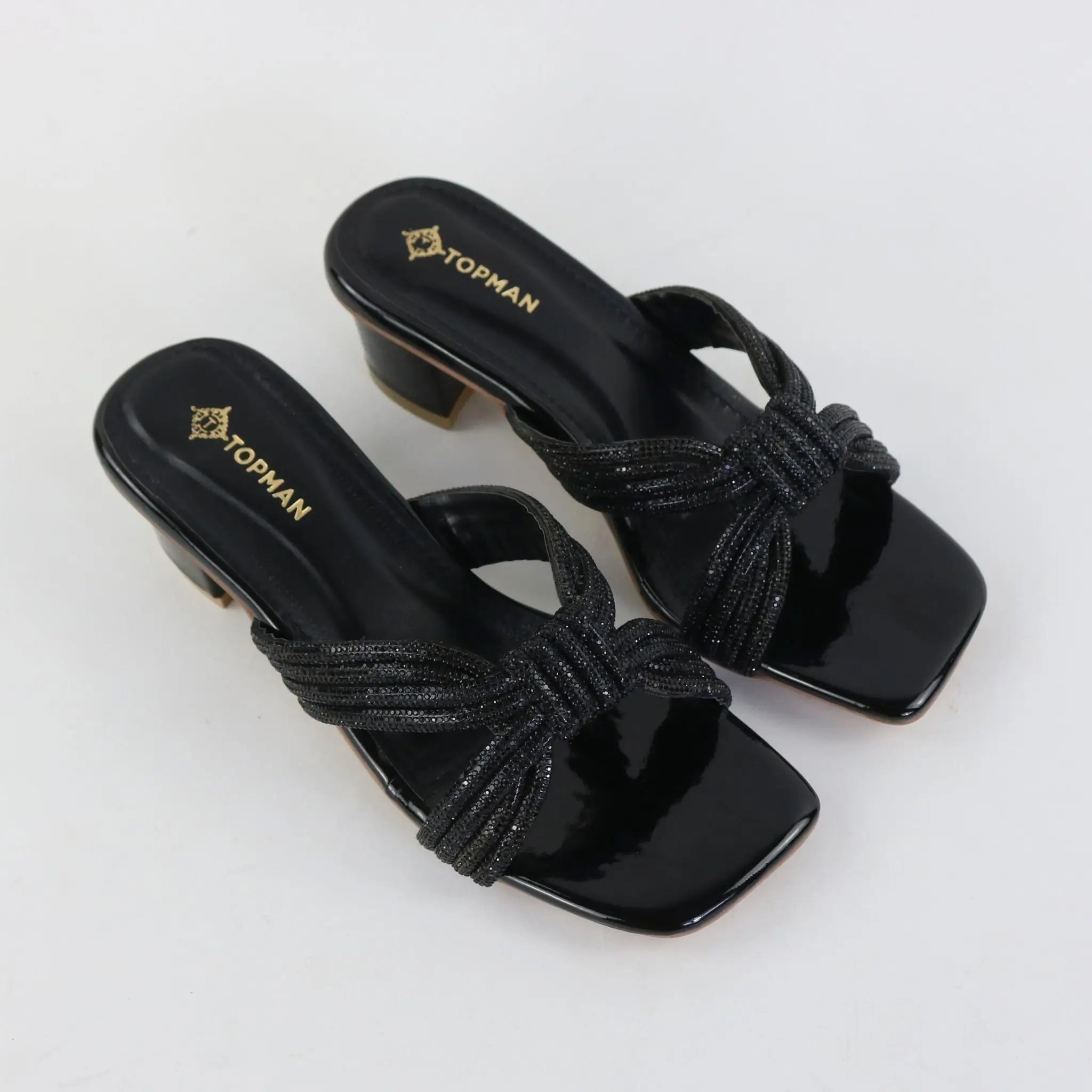 Royal Weave Heels – Black