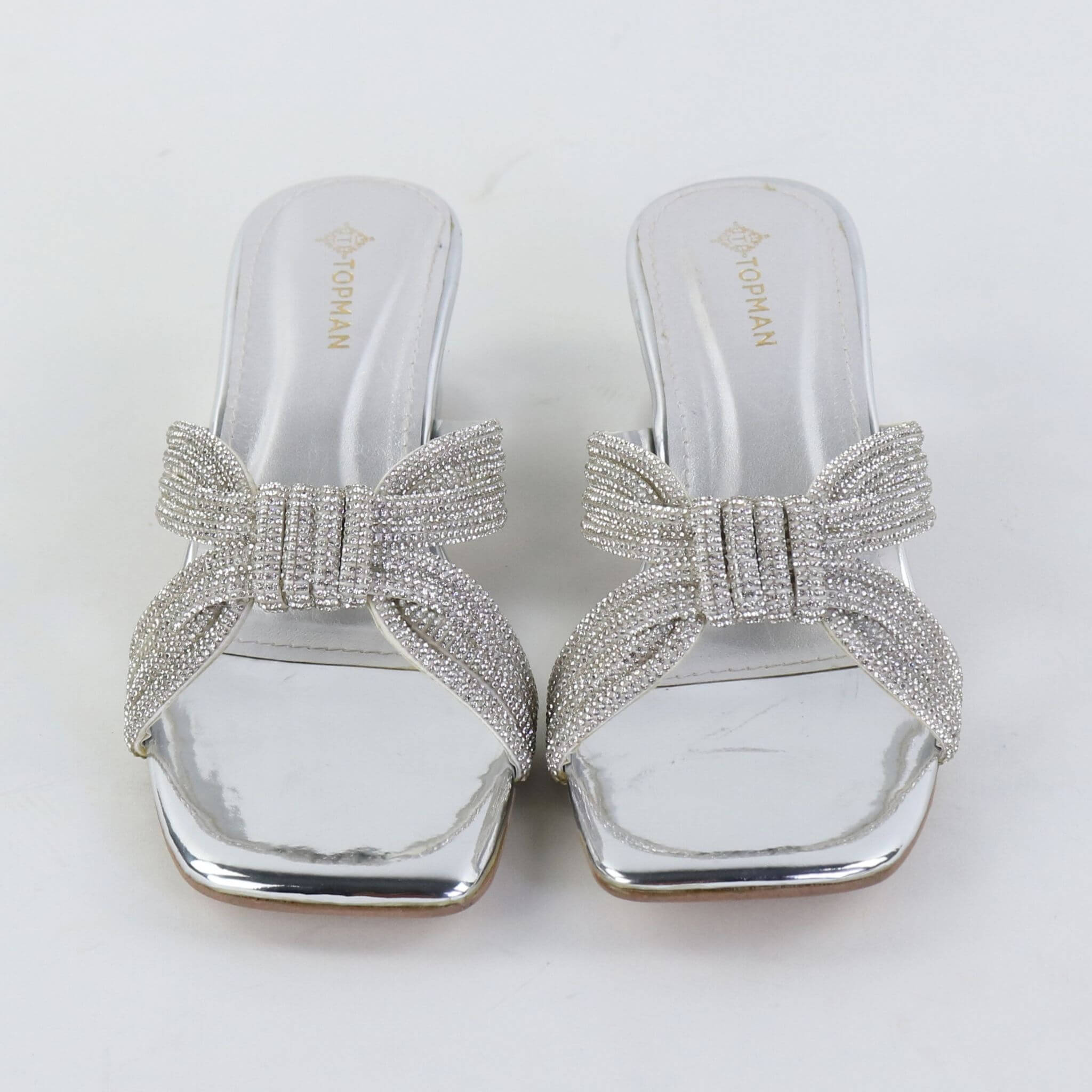 Royal Weave Heels – Silver