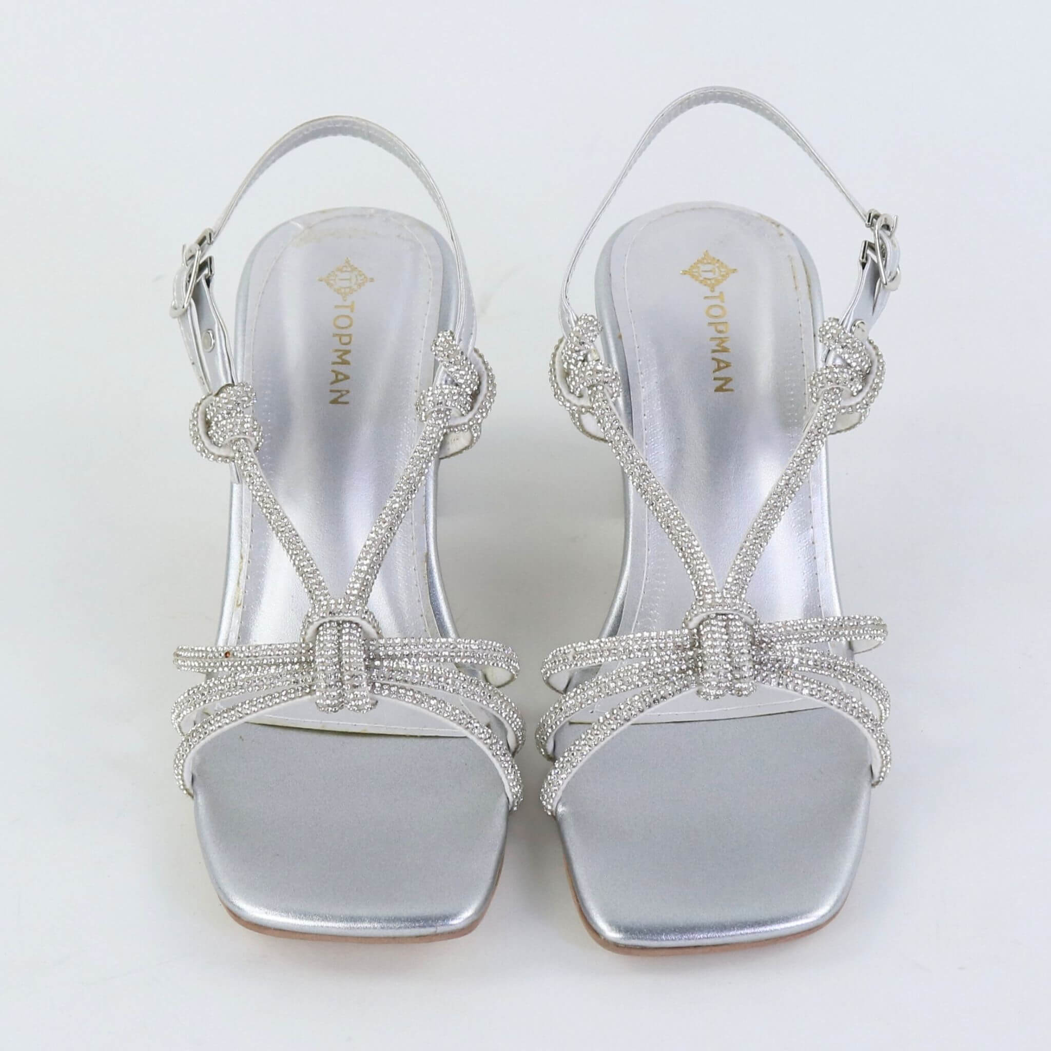 Crystal Knot Heels – Silver