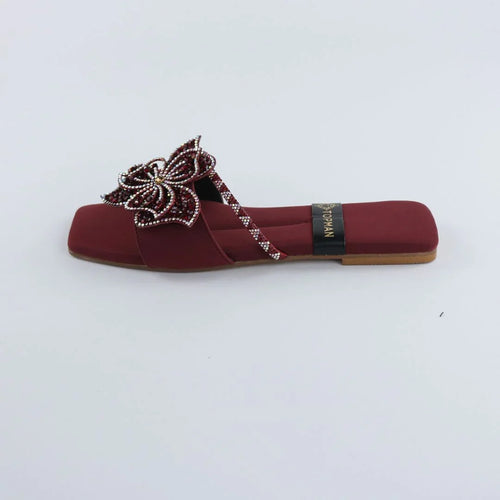 Maroon Beaded Crystal