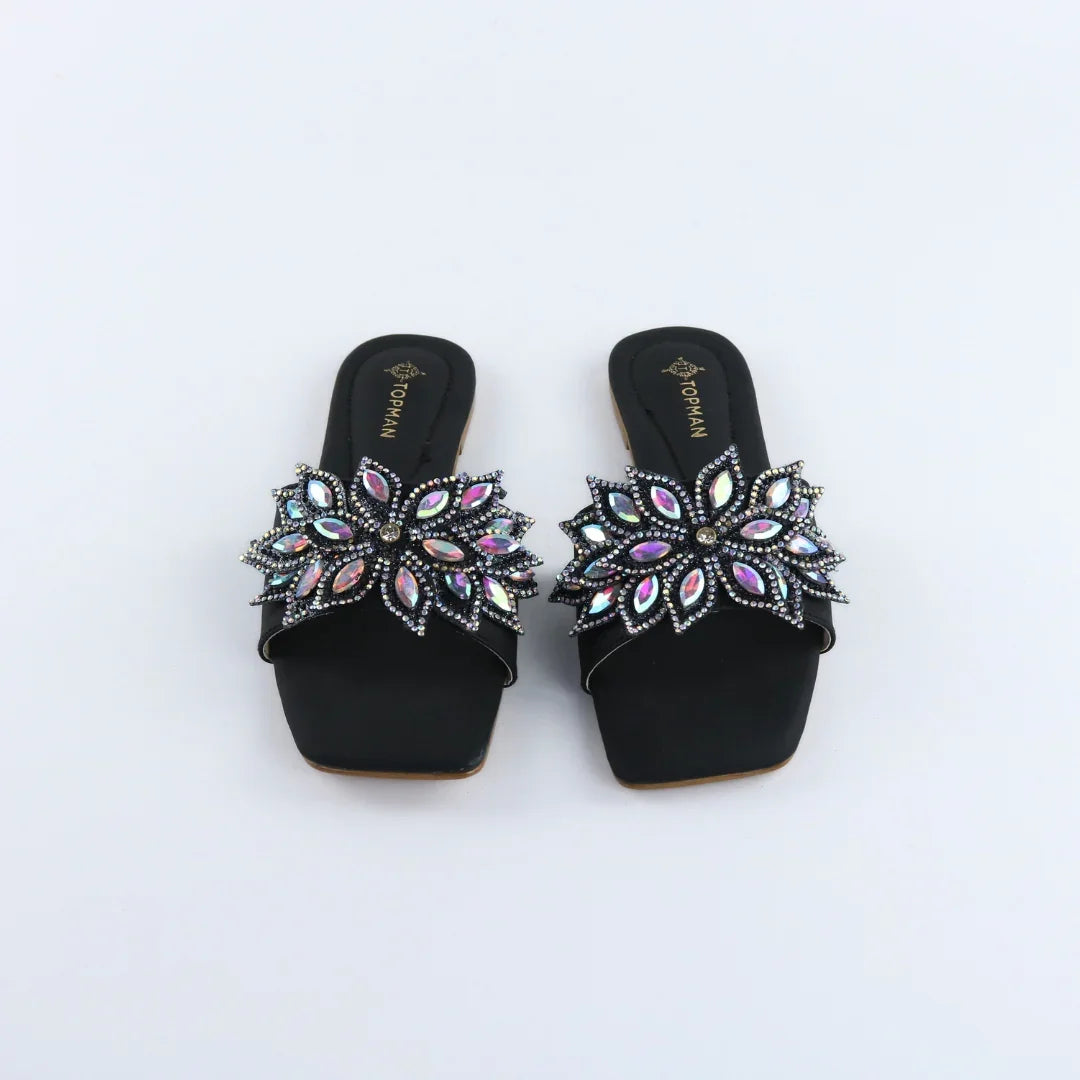 Black Crystal Flower-F015