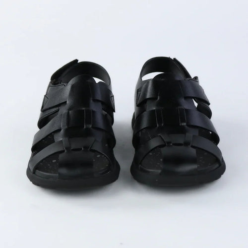 Roman Kids Black Sandals-S002
