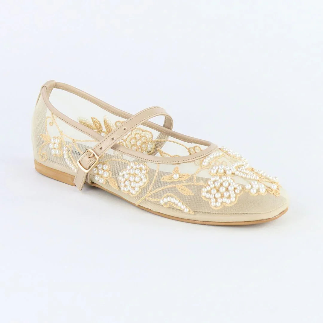 Embroidered Ballet Pumps