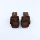 Brown Dual Strap Slip-On-F007