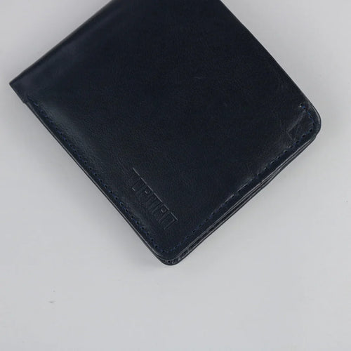 Dark Blue Leather Wallet-W006