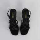 Women’s Black Strappy Heels-H003