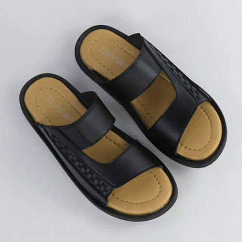 Men’s Black Slip-On Slippers-G002