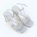 Crystal Knot Heels – Silver