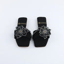 Black Beaded Crystal-F013