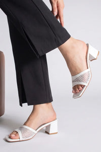 Crystal Glow Heels – White