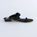 Buckle Black Flats