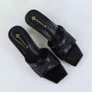 Crystal Glow Heels – Black