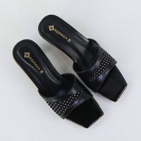 Crystal Glow Heels – Black