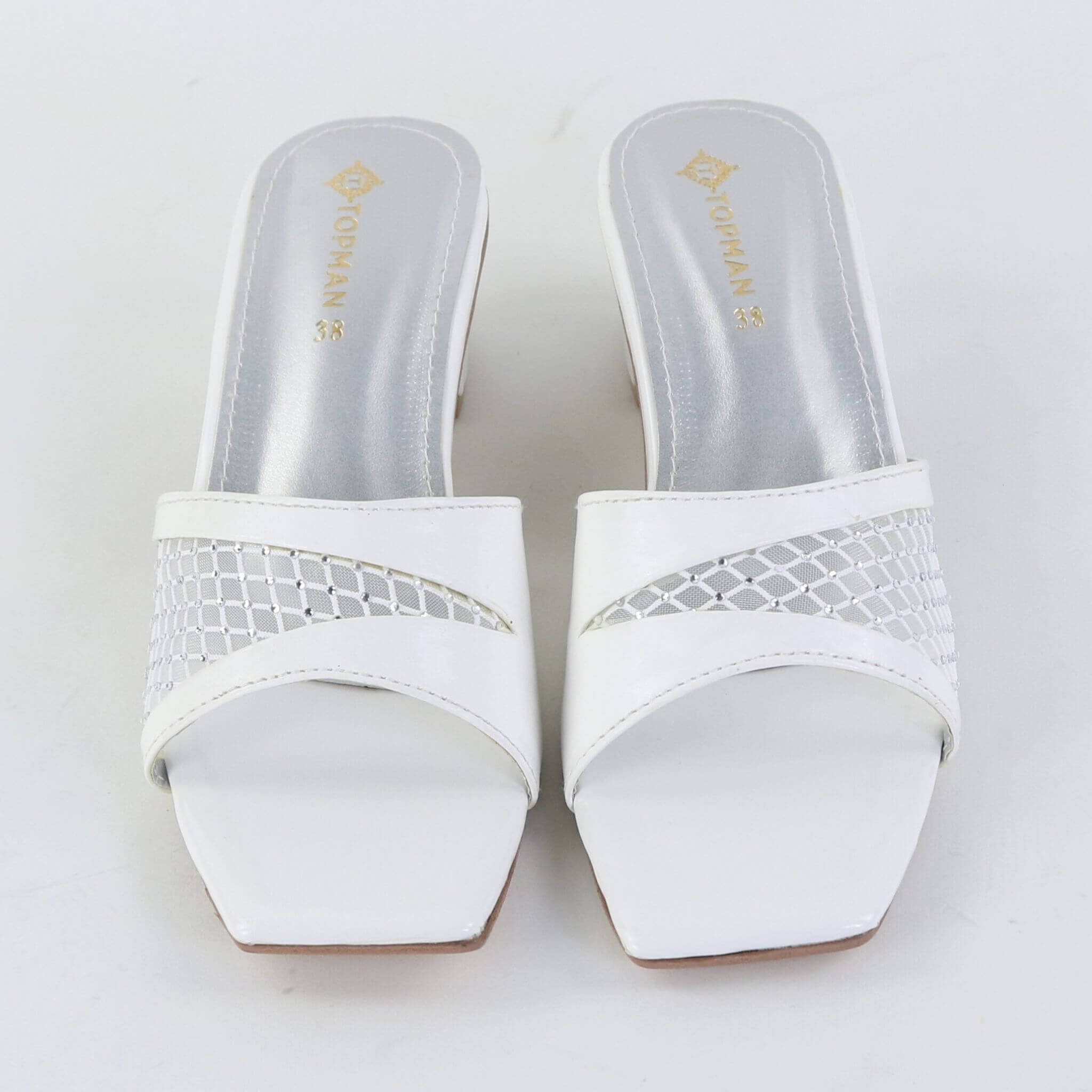 Crystal Glow Heels – White
