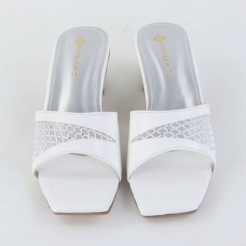 Crystal Glow Heels – White