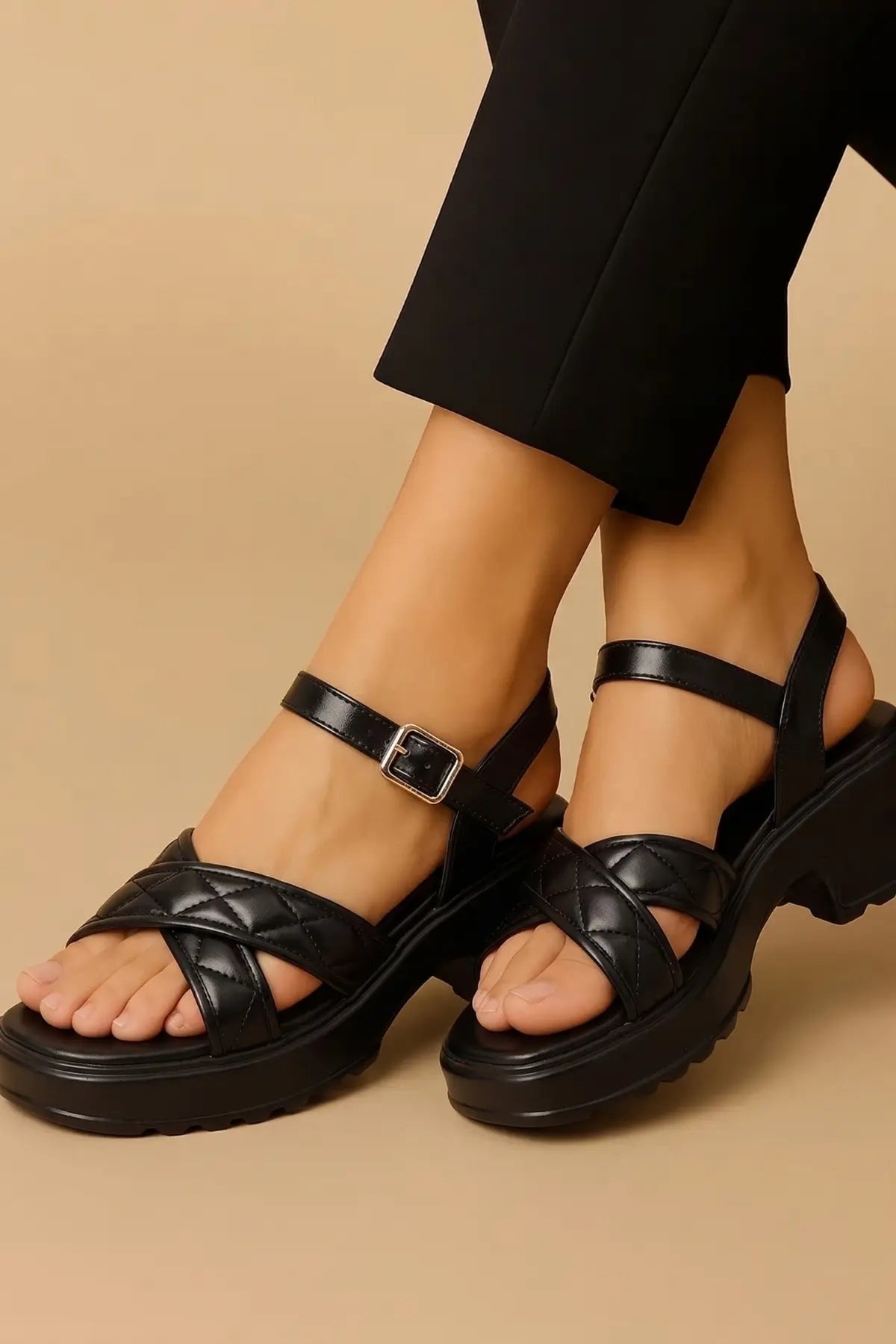 Nova Noir Sandals – Black