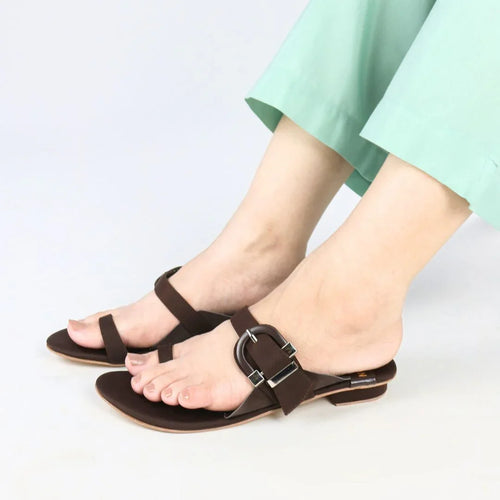 Buckle Brown Flats