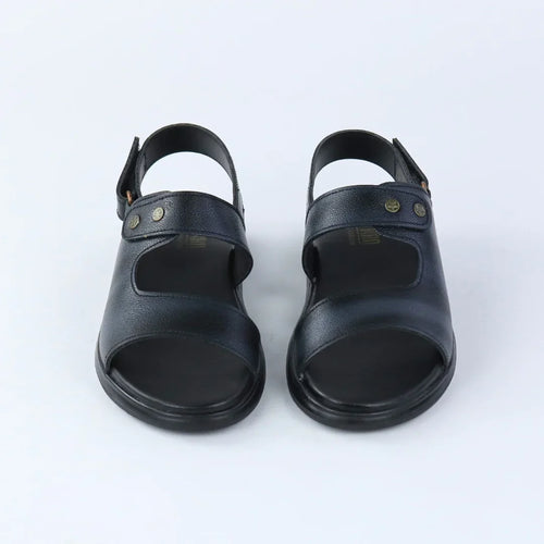 Kids Black Slip-On Sandals-S007