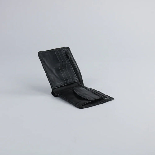 Black Leather Wallet-W002