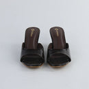 Women’s glossy dark brown Heels-H001