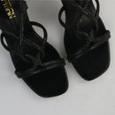 Women’s Black Strappy Heels-H003