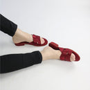Red Charm Flats