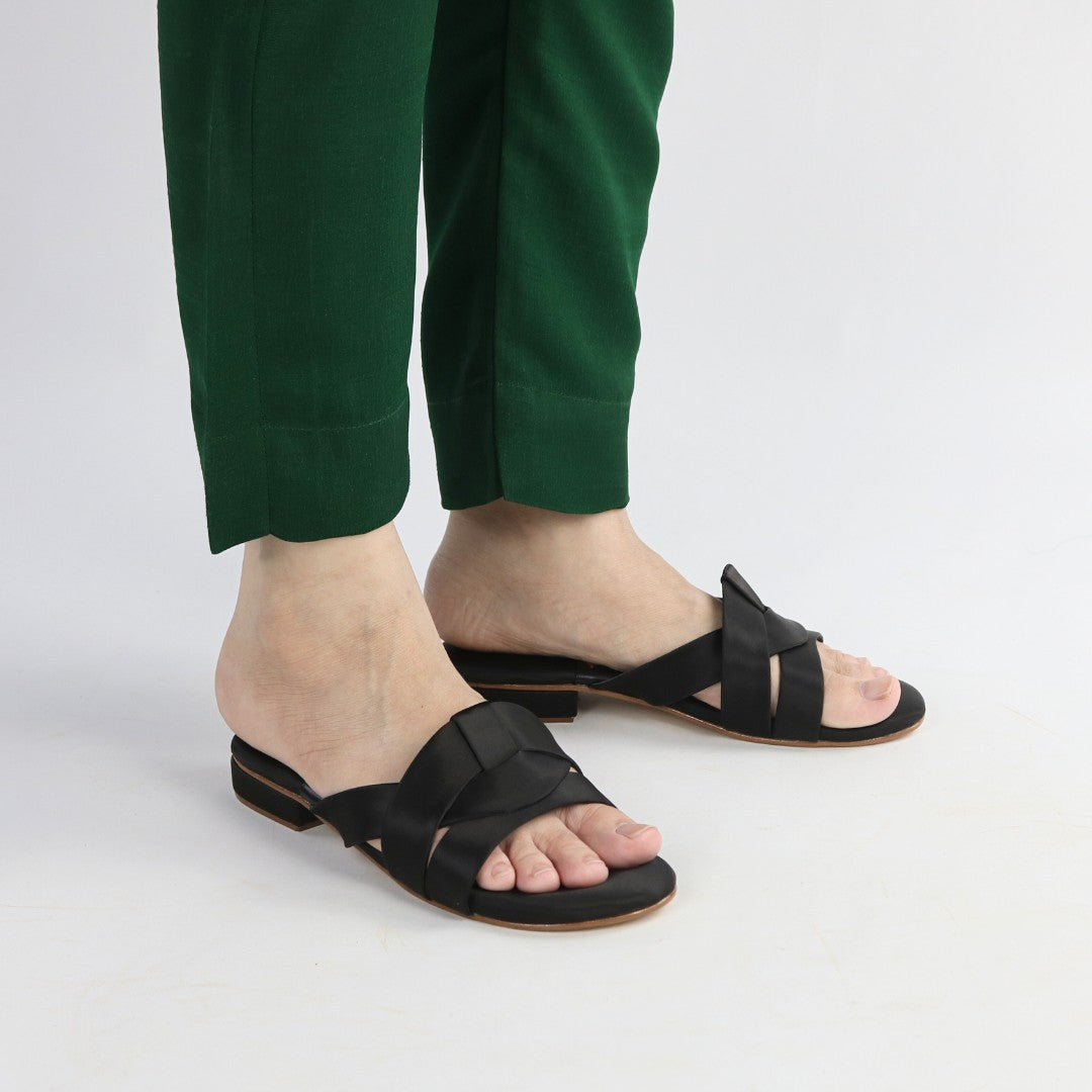Black Charm Flats
