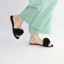 Black Teal Flats