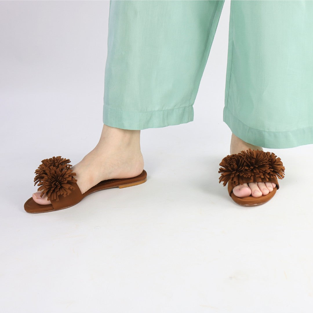 Brown Teal Flats