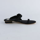 Buckle Black Flats