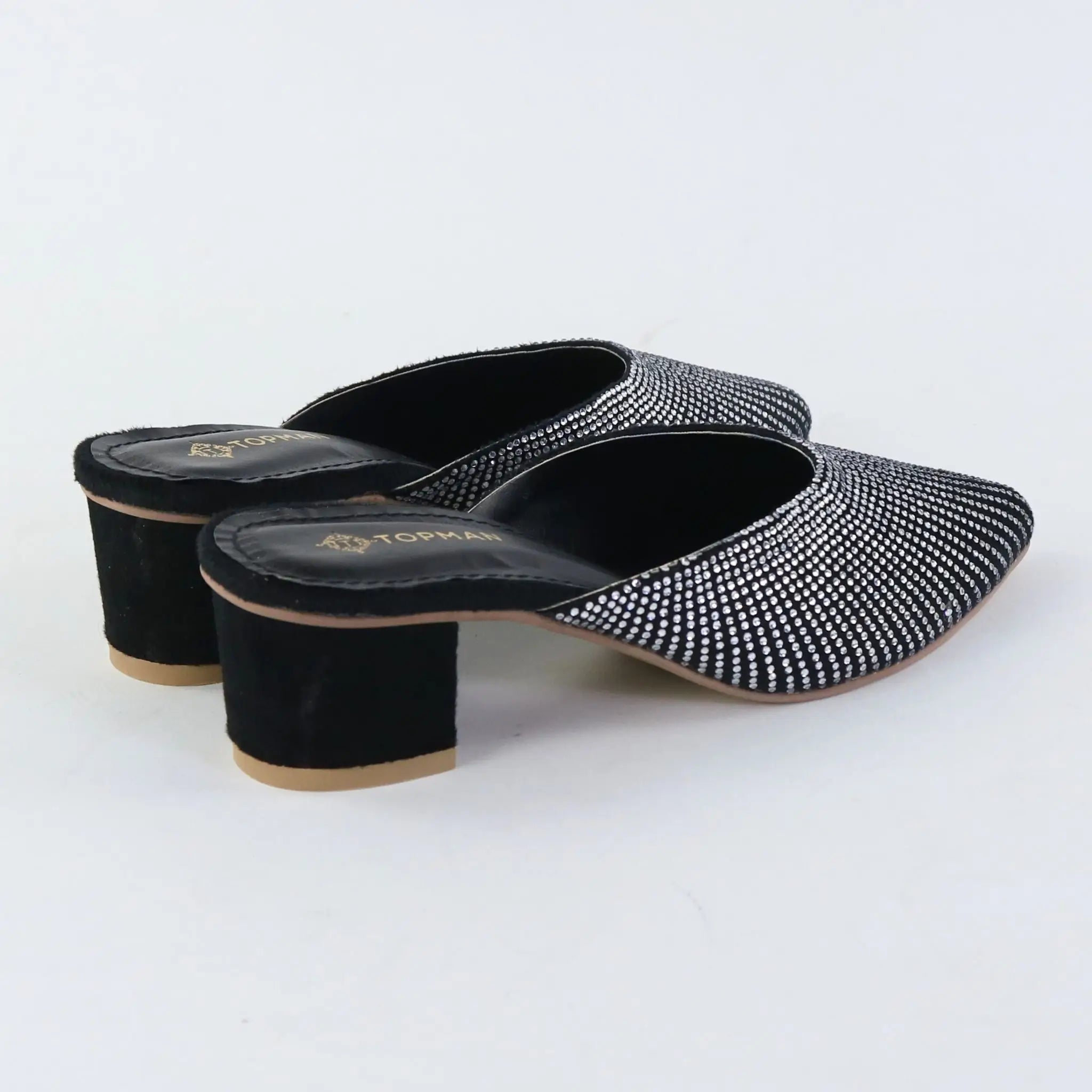 Glam Crystal Pumps – Black