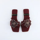 Maroon Beaded Crystal-F012