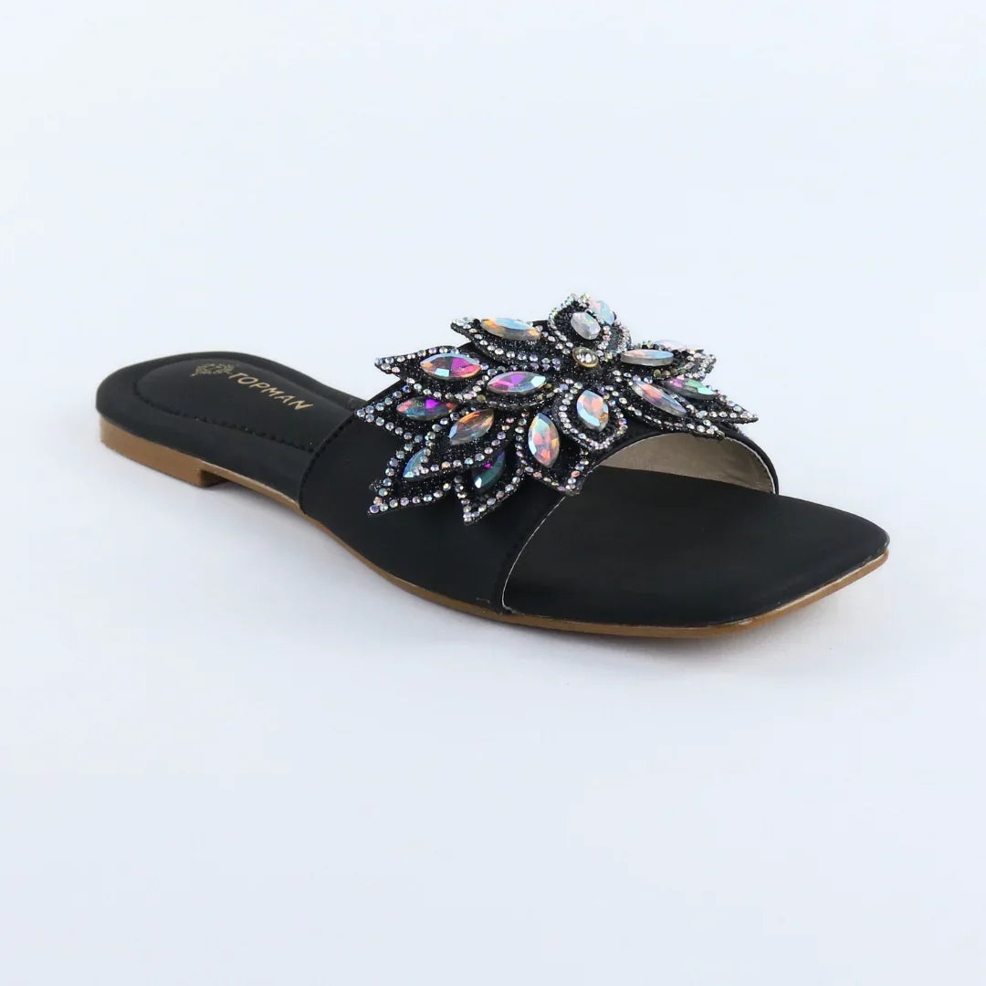 Black Crystal Flower-F015