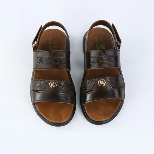 Brown Slip On Kids Sandals-S005