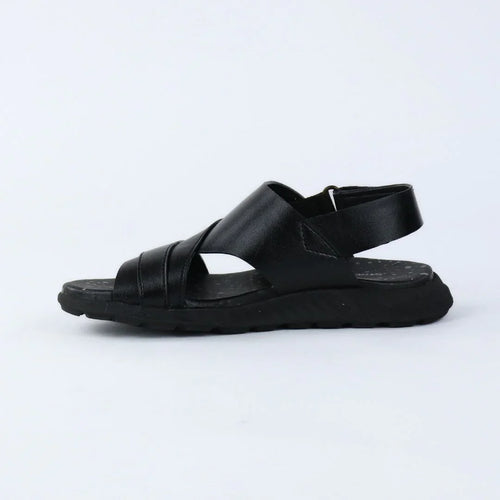 Cross Strap Kids Black Sandals-S004