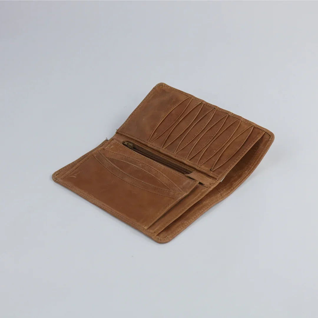 Leather Long Wallet-W001