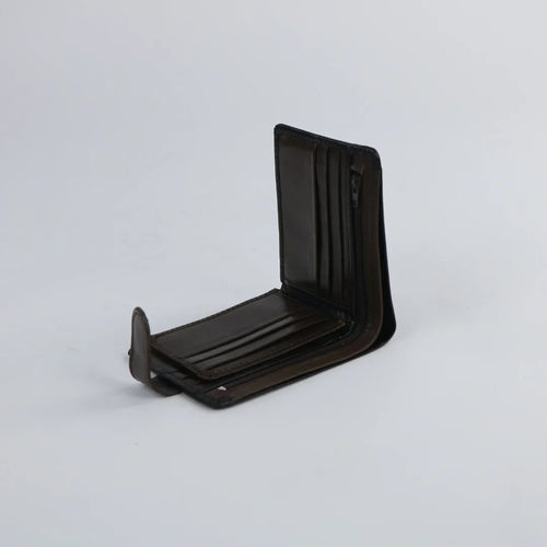 Classic Black & Brown Leather Wallet-W020
