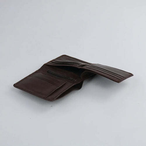 Dark Brown Leather Wallet-W019