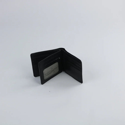 Black Leather Wallet-W004