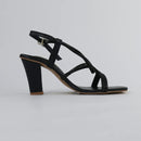 Women’s Black Strappy Heels-H003