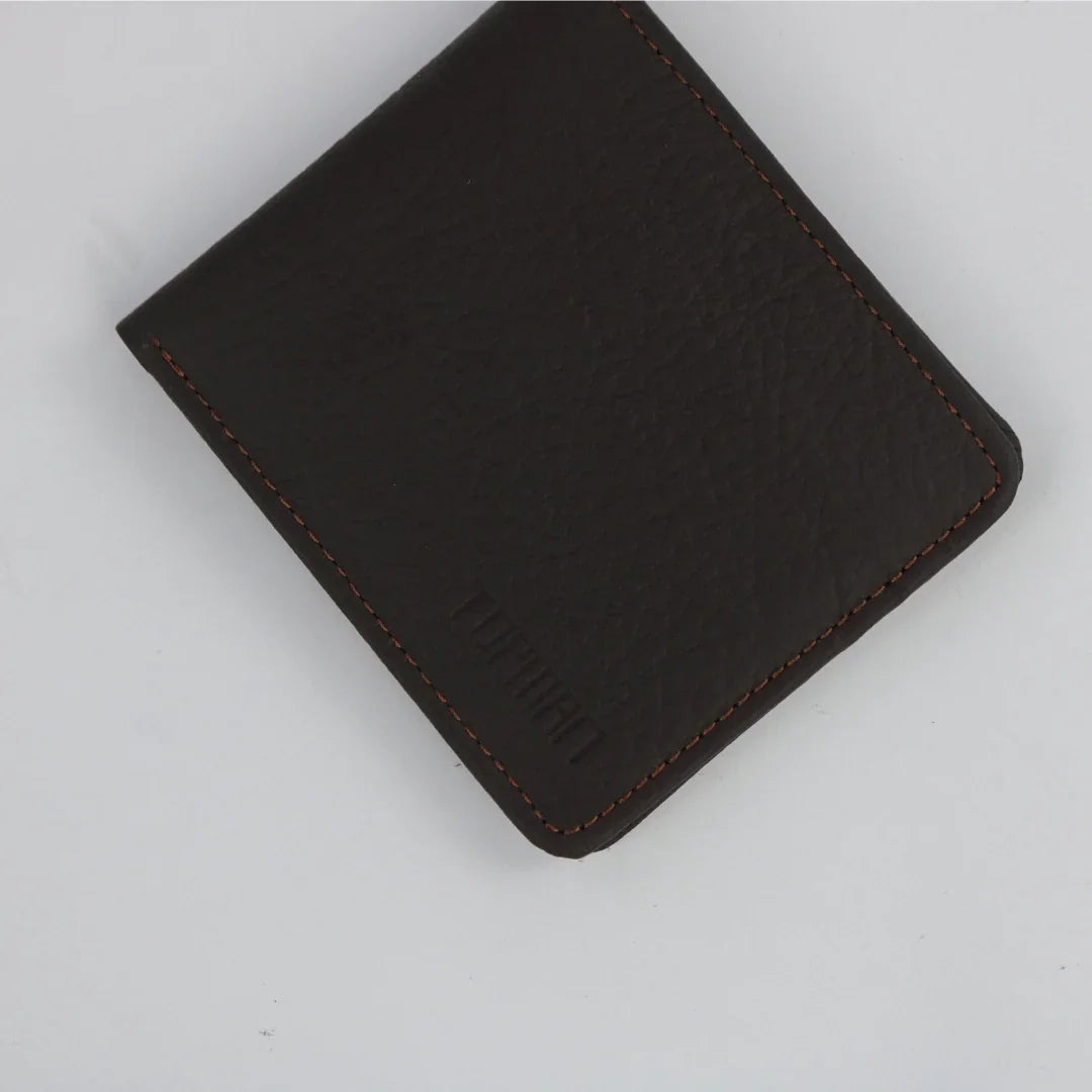 Dark Brown Leather Wallet-W017